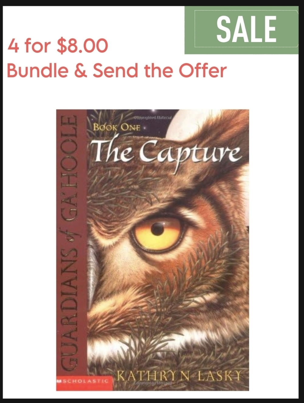 The Capture Guardians of Ga'Hoole Book Youth Teen Kids Young Adult